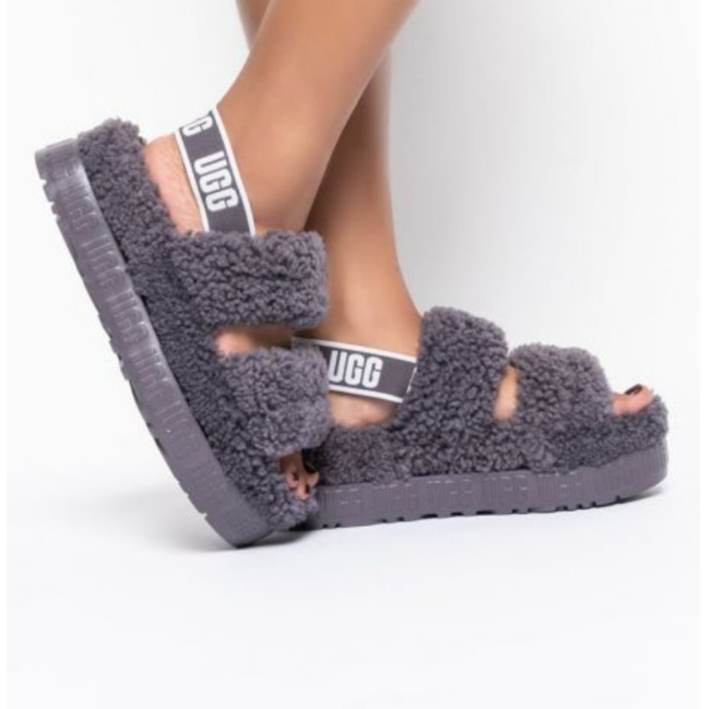 UGG Oh yeah Fulffita gray slippers